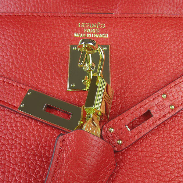 High Quality Hermes Kelly 35cm Togo Leather Bag Red 6308 - Click Image to Close